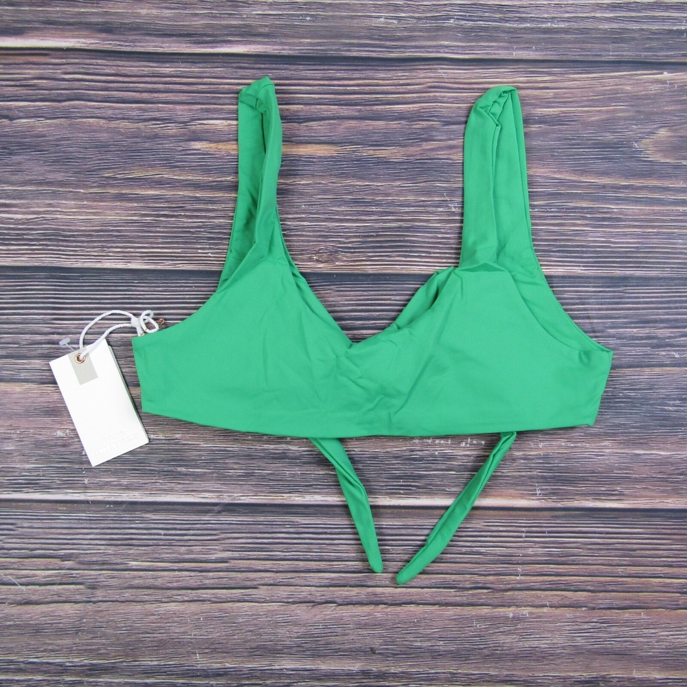 Good American NEW Small Size 1 Green 10 Ways To Wear Swim Top Bikini